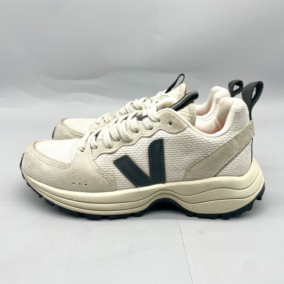 Veja Womens 8 Venturi Alveomesh Sneakers White Black Shoes Chunky Platform - Picture 4 of 12